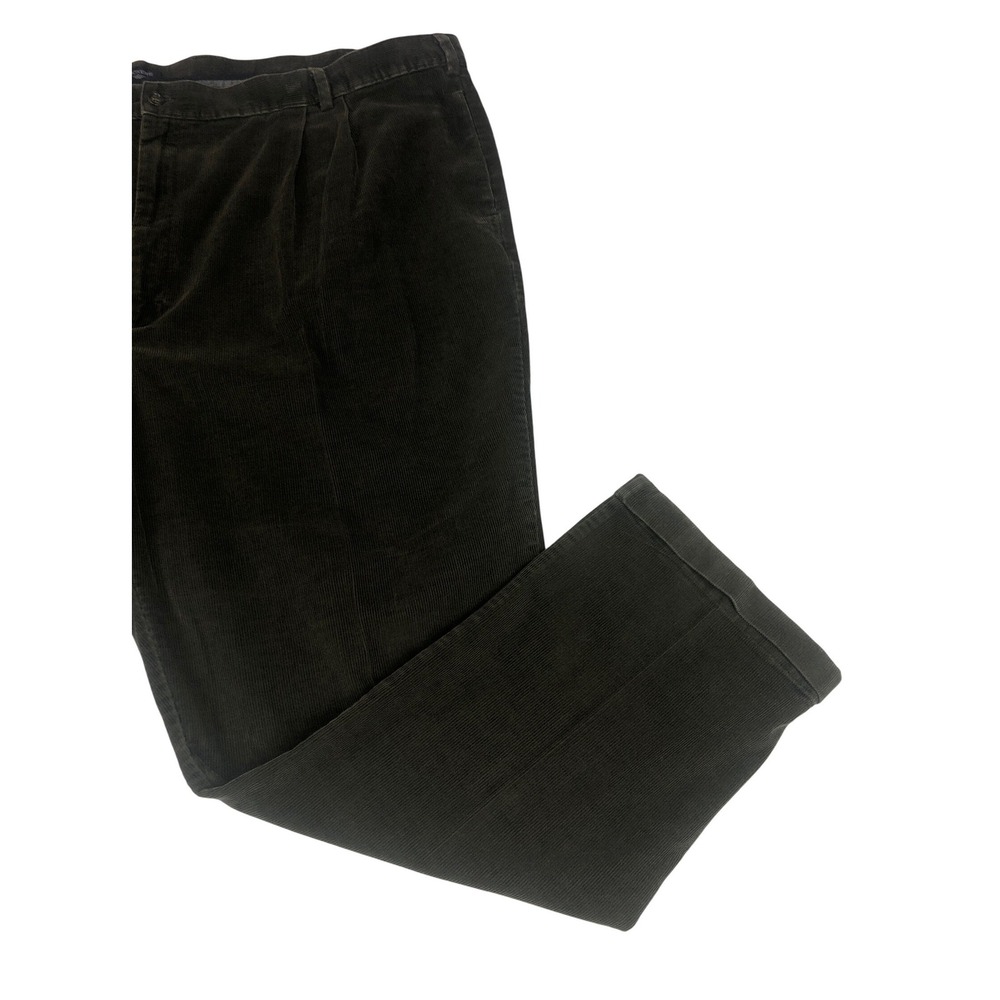 Dockers Mens 56x32 Pleated Corduroy Pants Olive Green Vintage 2000s Big and Tall - Picture 9 of 9